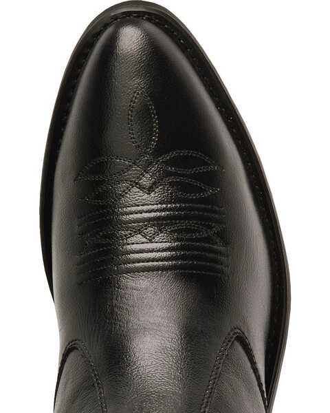 Image #6 - Old West Men's Zipper Western Ankle Boots, Black, hi-res