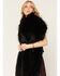 Image #2 - Azalea Wang Women's Starlet Faux Fur Wrap, Black, hi-res