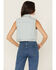 Image #4 - Levi's Women's Light Wash Striped Vest, Light Wash, hi-res
