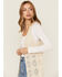 Image #2 - Miss Me Women's Long Vest, Cream, hi-res