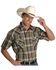 Image #3 - Ely Walker Men's Assorted Plaid or Stripe Short Sleeve Pearl Snap Western Shirt, Plaid, hi-res