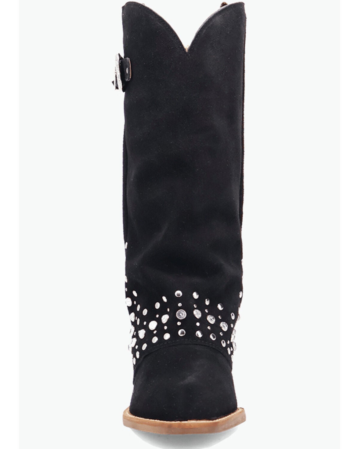 Image #4 - Dingo Women's Howdy Honey Suede Western Boots - Snip Toe, Black, hi-res