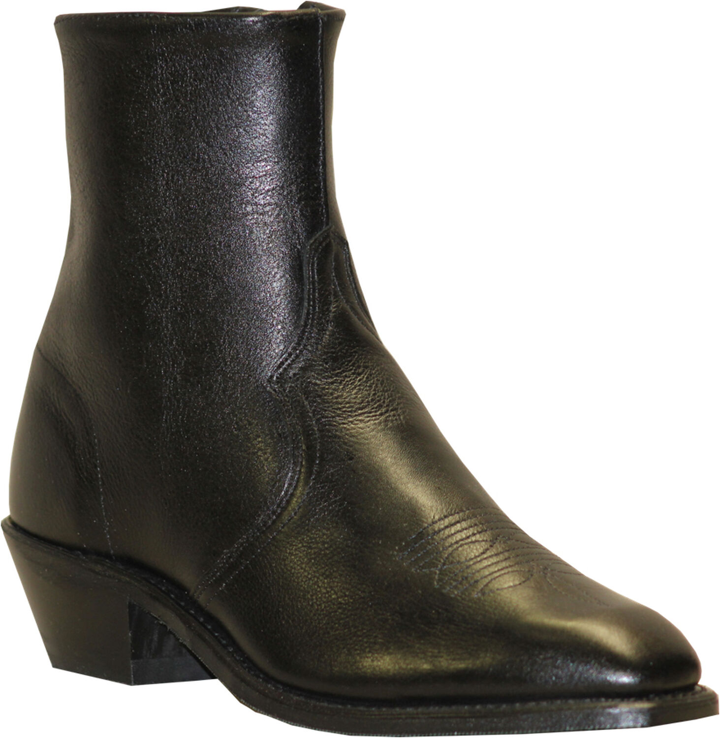 Image #1 - Abilene Boots Men's Zipper Short Dress Boots - Square Toe, Black, hi-res