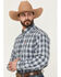 Image #2 - Cinch Men's Plaid Print Long Sleeve Button-Down Western Shirt, Multi, hi-res