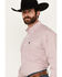 Image #2 - Cinch Men's Geo Print Long Sleeve Button-Down Western Shirt, Pink, hi-res