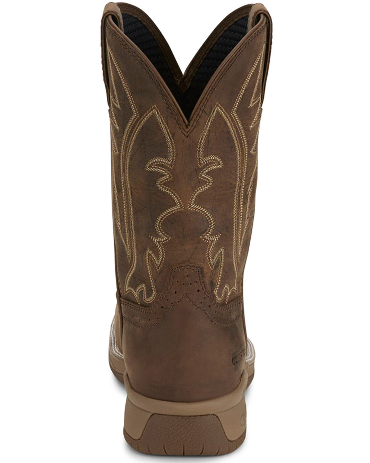 Image #5 - Justin Men's 11" Nitread Pull-On Waterproof Work Boots -Nano Composite Toe, Taupe, hi-res