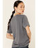 Ariat Women's Charcoal Burnout Trail Time Graphic Tee , Charcoal, hi-res