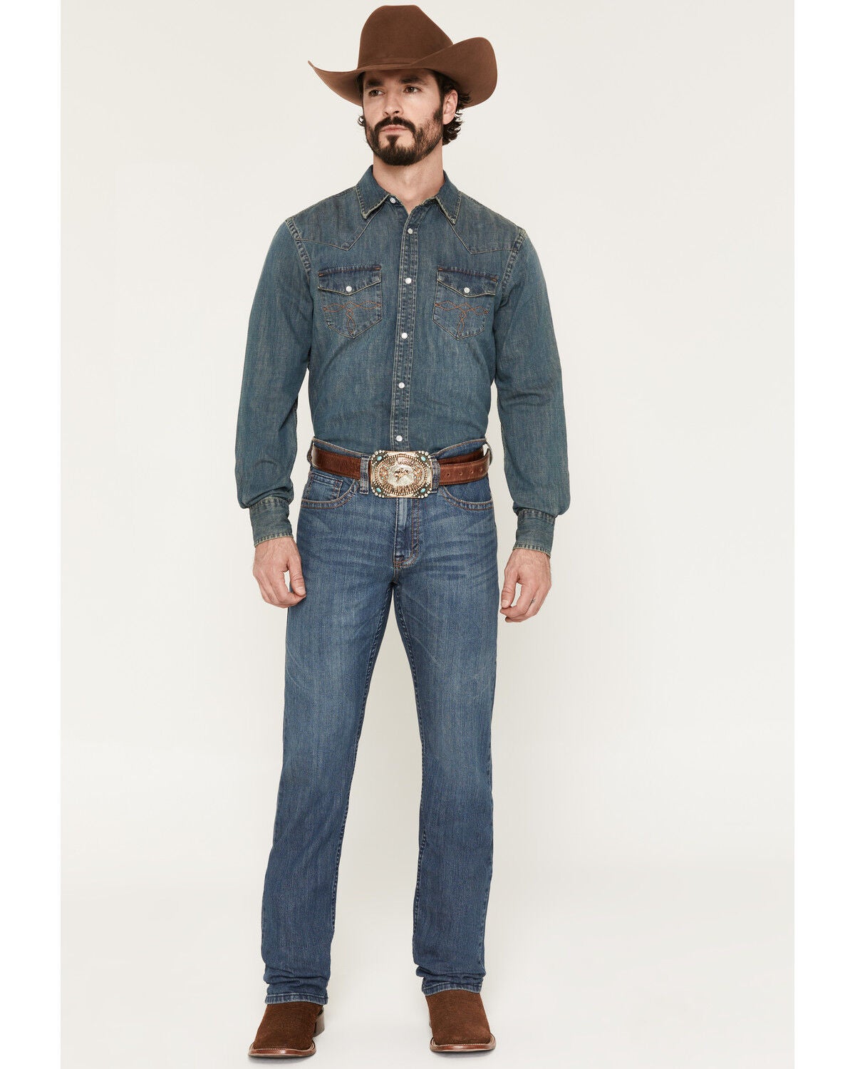 Cody James Men's Equalizer Wash Jackson Slim Straight Stretch Denim Jeans, Blue, hi-res