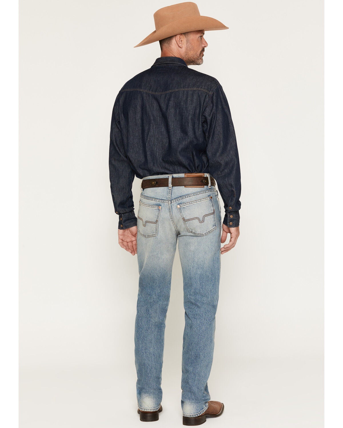 Image #3 - Zach Top X Kimes Ranch Men's Light Wash Mid Rise Bootcut Rigid Denim Jeans, Light Wash, hi-res