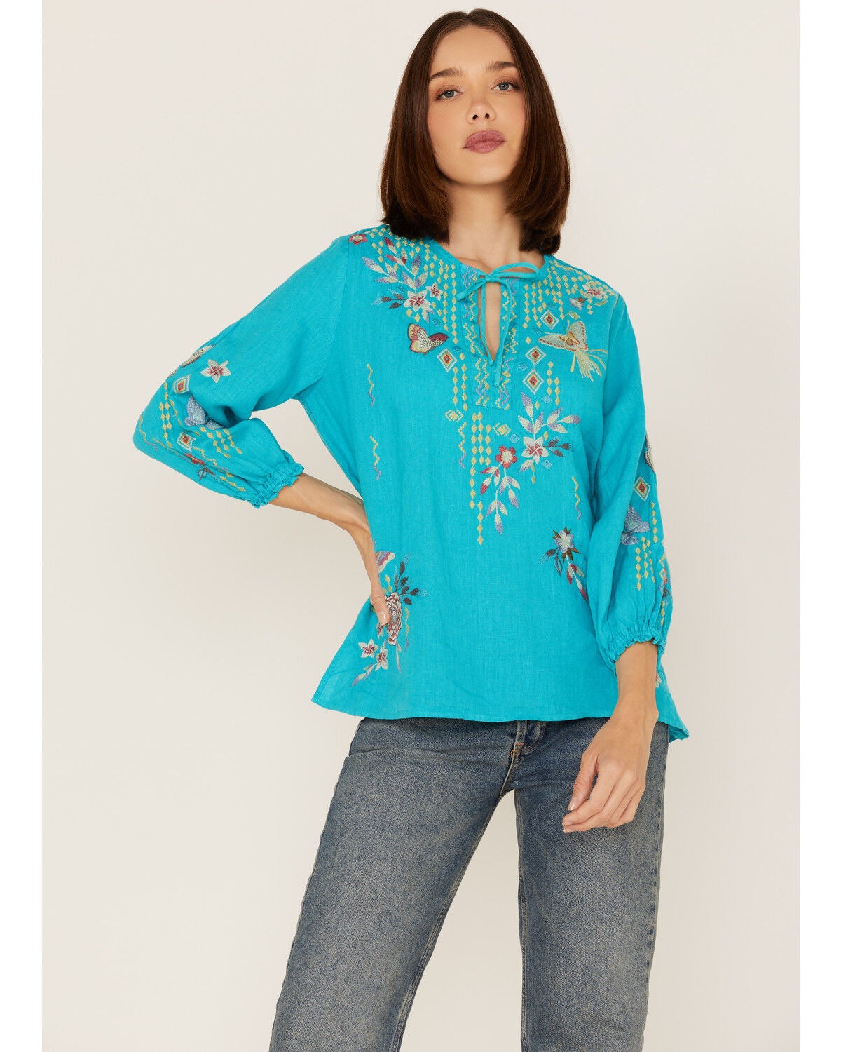 johnny was sentrie peasant blouse
