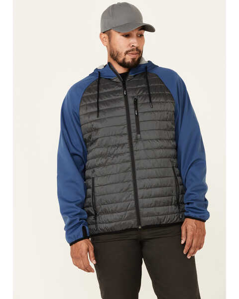 Image #1 - ATG by Wrangler Men's All-Terrain Outrider Zip-Front Hooded Jacket , Blue, hi-res