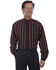 Image #1 - Rangewear by Scully Men's Black Stripe Long Sleeve Western Shirt, Black, hi-res