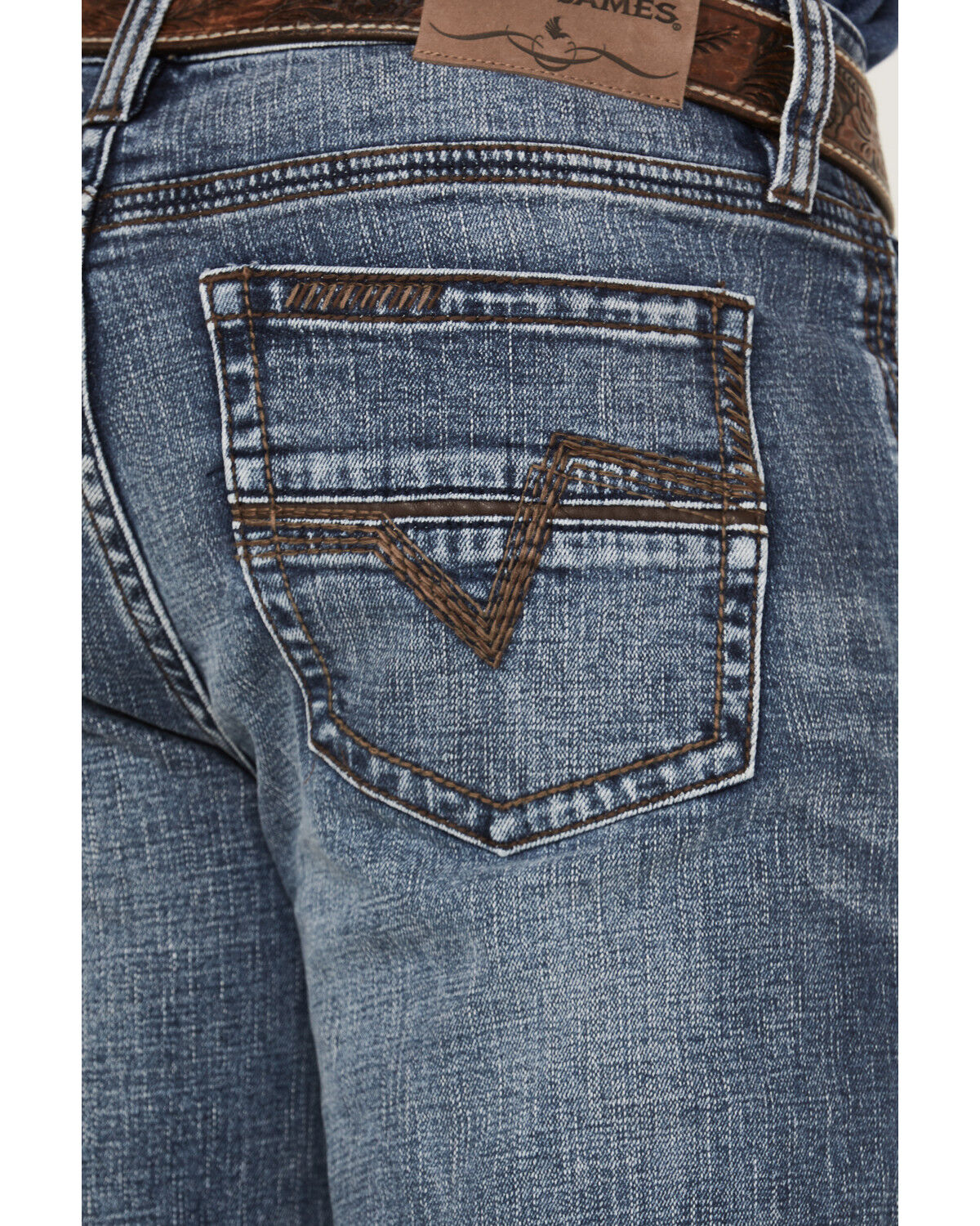Image #4 - Cody James Men's Peacemaker Stretch Regular Bootcut Jeans, Dark Medium Wash, hi-res