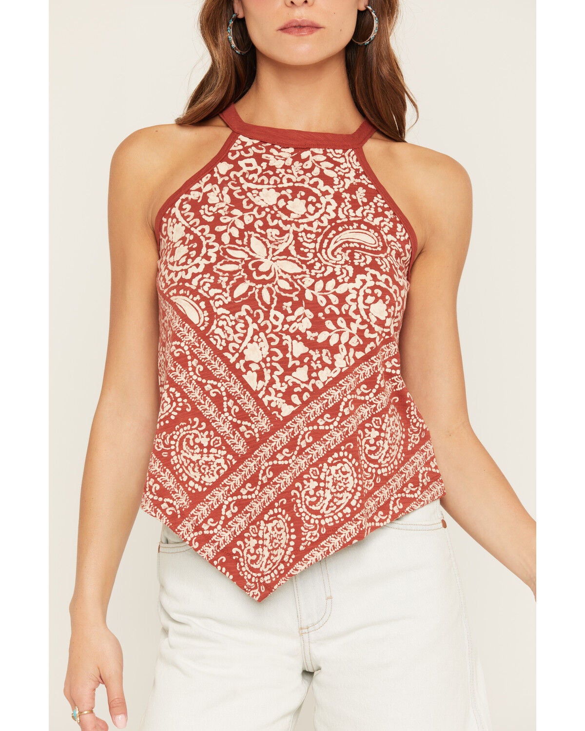 Image #3 - Shyanne Women's Ravello Bandana Print Tank, Chilli, hi-res