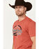 Image #2 - Cinch Men's Cowboys Short Sleeve T-Shirt, Red, hi-res