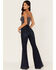 Image #3 - Shyanne Women's Embroidered Dark Wash High Rise Stretch Flare Jeans, , hi-res