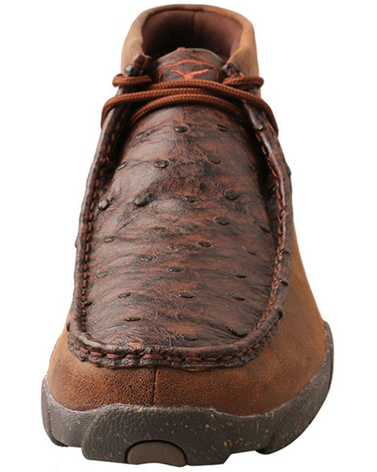 Image #4 - Twisted X Men's Ostrich Chukka Shoes - Moc Toe, Brown, hi-res