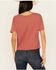 Image #4 - Shyanne Women's Western Spirit Tie Front Short Sleeve Graphic Tee, Rust Copper, hi-res