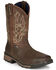 Image #1 - Tony Lama Men's Anchor Water Buffalo Pull On Western Work Boots - Composite Toe, Brown, hi-res