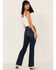 Image #3 - Levi's Women's 726 Dark Wash High-Rise Flare Jeans, Blue, hi-res