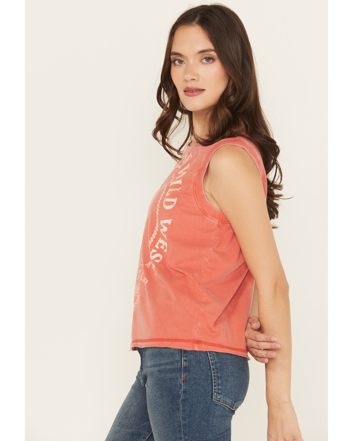 Image #2 - Ariat Women's Desert Club Sleeveless Graphic Tank Top, Rust Copper, hi-res