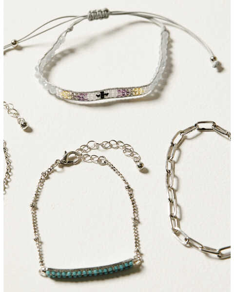 Image #3 - Shyanne Women's 4-Piece Silver Cactus Friendship Charm Bracelet Set, Silver, hi-res