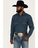 Image #1 - Cody James Men's Endurance Solid Stitched Yoke Long Sleeve Snap Western Shirt  , Dark Blue, hi-res