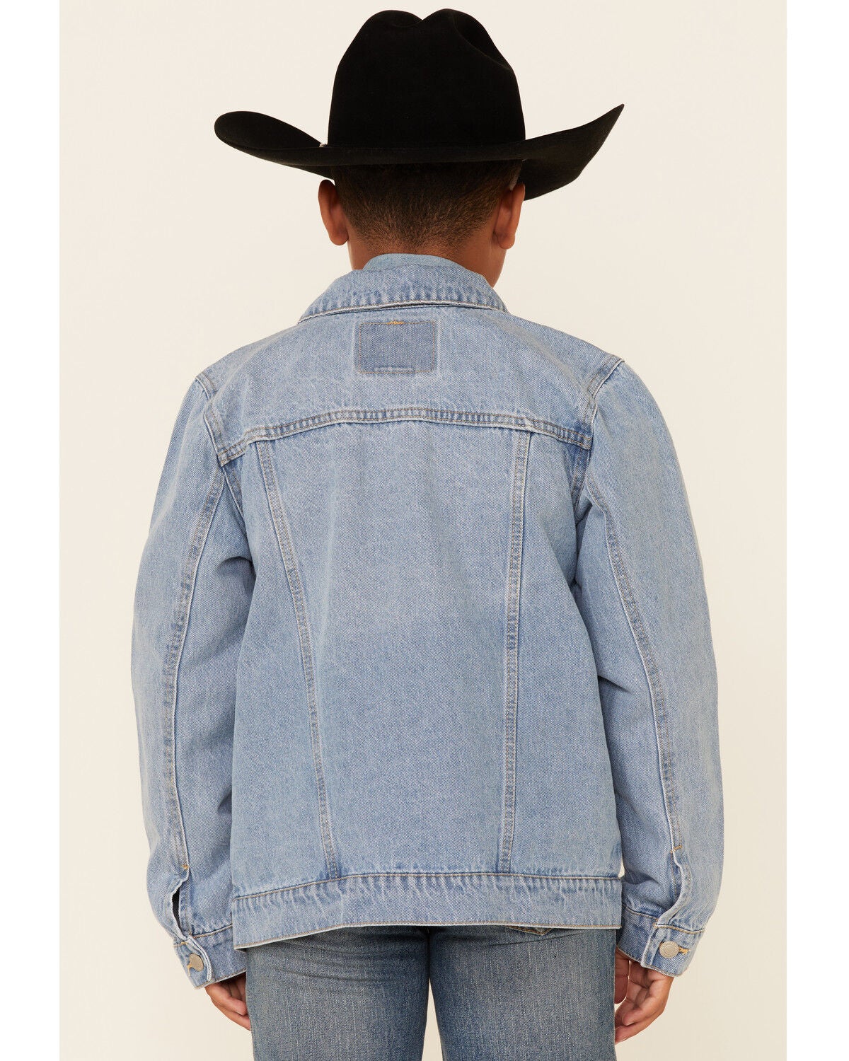 Image #4 - Levi's Boys' Light Wash Denim Button Down Trucker Jacket, , hi-res