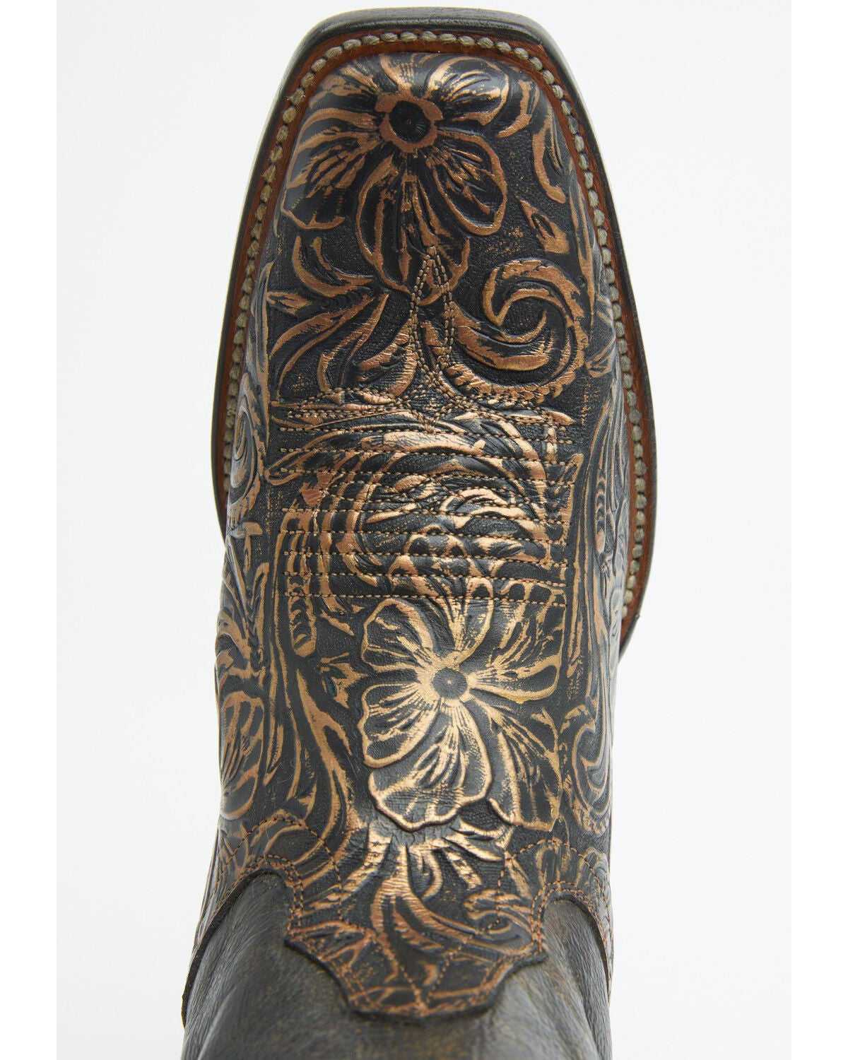 Image #6 - Shyanne Women's Winona Embossed Western Boots - Square Toe, Bronze, hi-res
