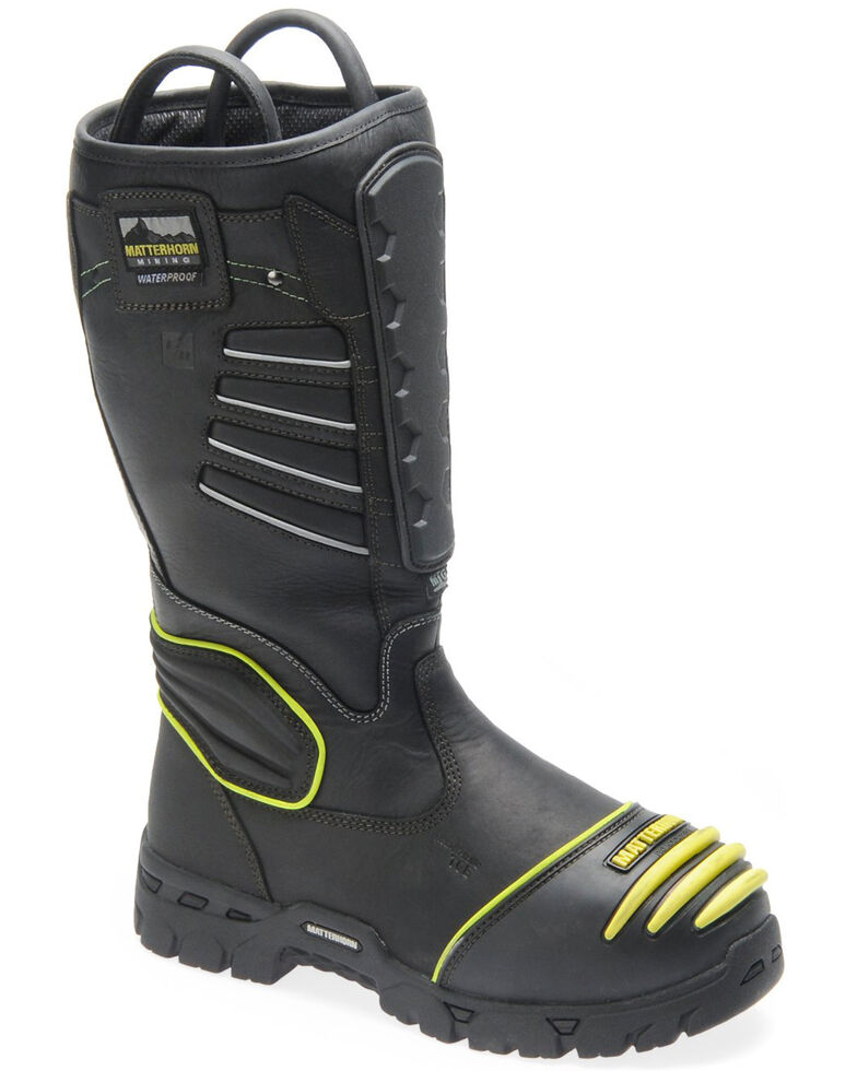 Matterhorn Men's Waterproof Mining Met Guard Work Boots - Composite Toe, Black, hi-res