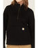 Image #3 - Carhartt Women's Relaxed Fit Midweight Half-Zip Pullover, Black, hi-res
