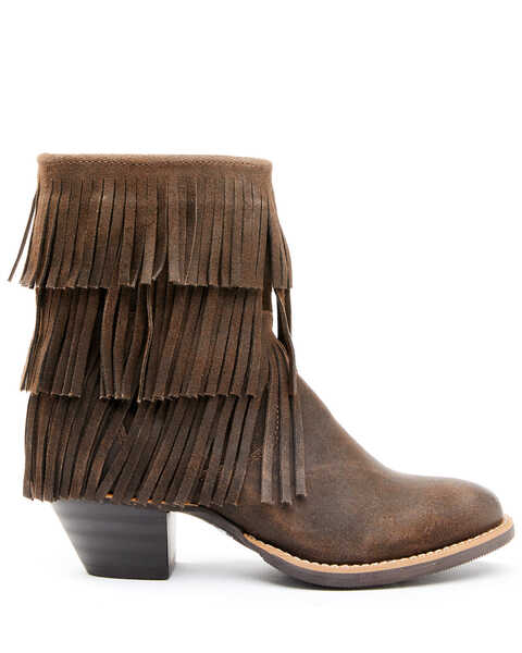 Image #2 - Wrangler Footwear Women's Maverick Fashion Booties - Round Toe, Dark Brown, hi-res