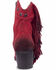 Image #4 - Circle G Women's Studded Suede Fringe Ankle Boots - Round Toe, Red, hi-res