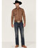 Image #2 - Cody James Men's Weekender Plaid Long Sleeve Snap Western Shirt , Brown, hi-res