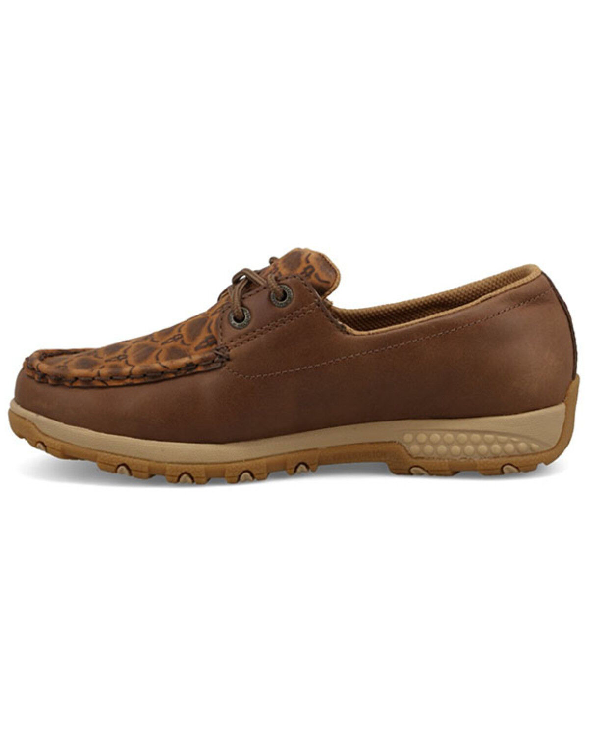 Image #3 - Twisted X Women's Boat Shoe Driving Mocs, Brown, hi-res