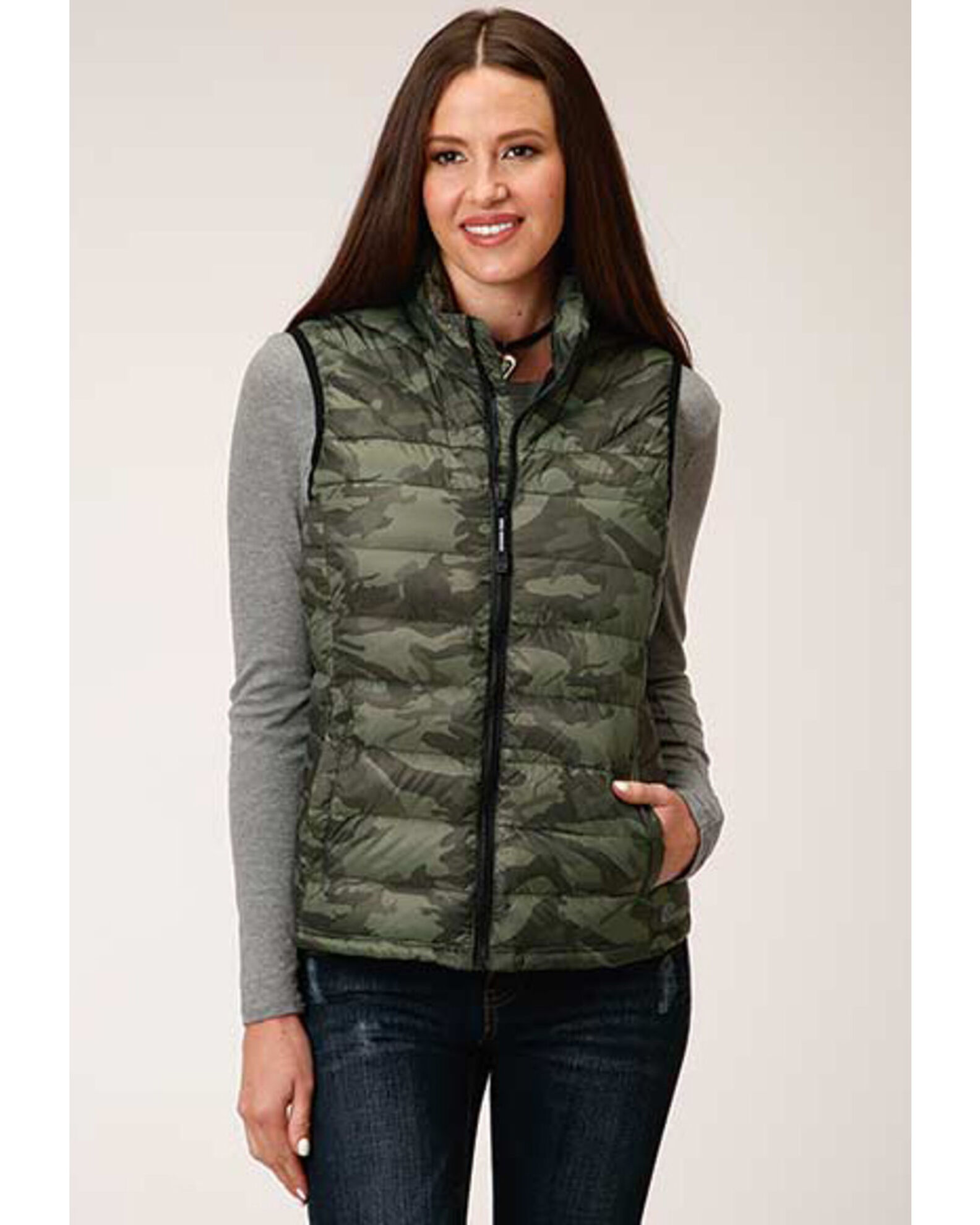 Camo puffer vest online