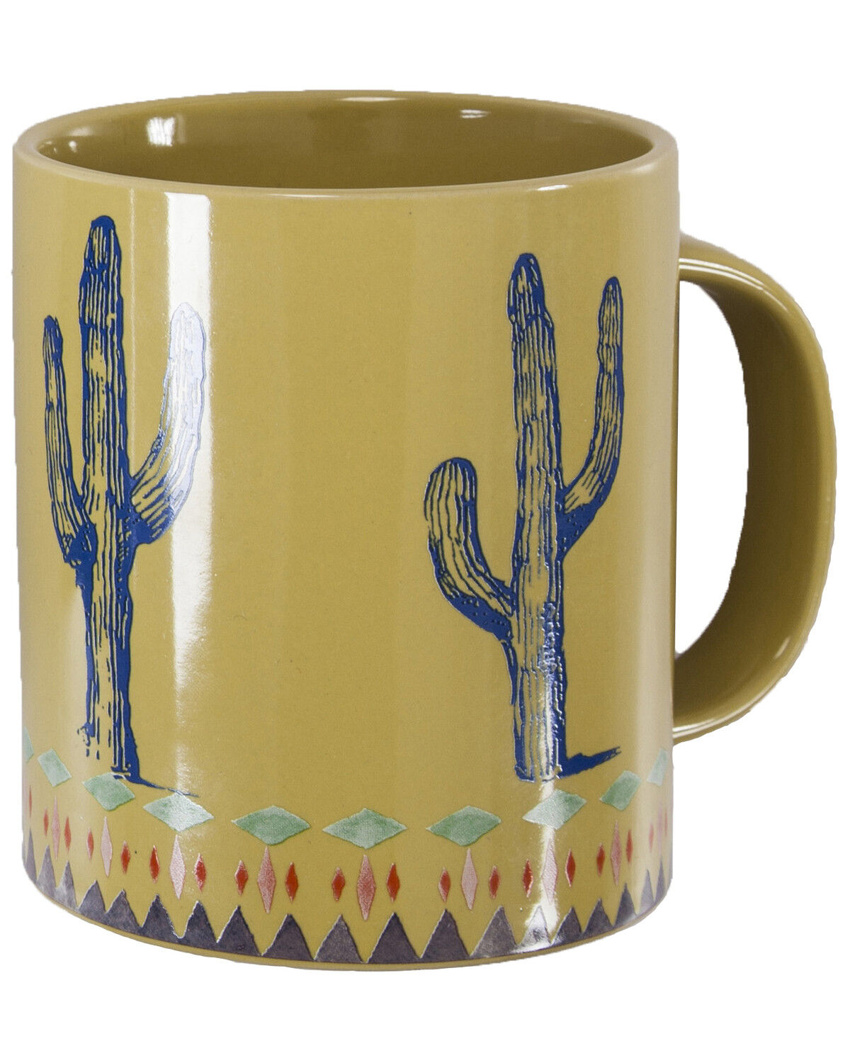 Image #1 - HiEnd Accents Cactus Border Design Mug Set, Yellow, hi-res