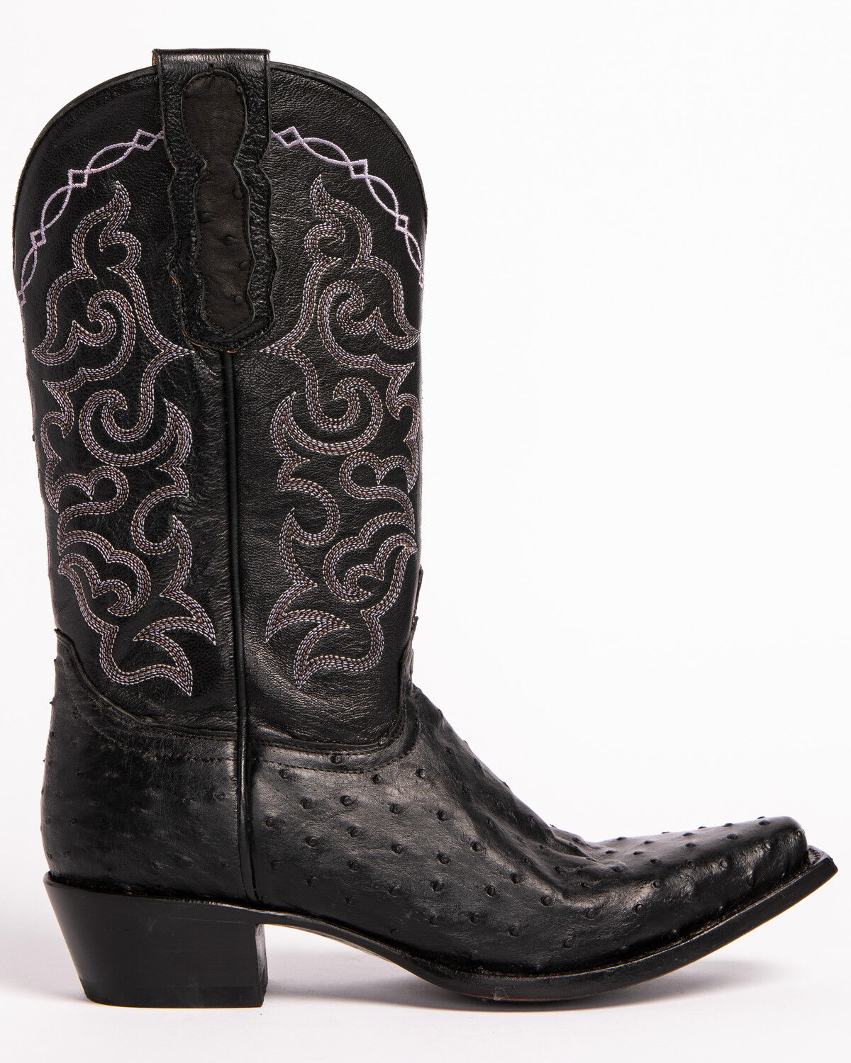 womens black ostrich boots