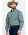 Tuf Cooper Men's Competition Brown Check Plaid Long Sleeve Western Shirt , Brown, hi-res