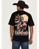 Image #1 - Diamond Cross Ranch Men's Sunshine Bull Ride Short Sleeve Graphic T-Shirt, Charcoal, hi-res