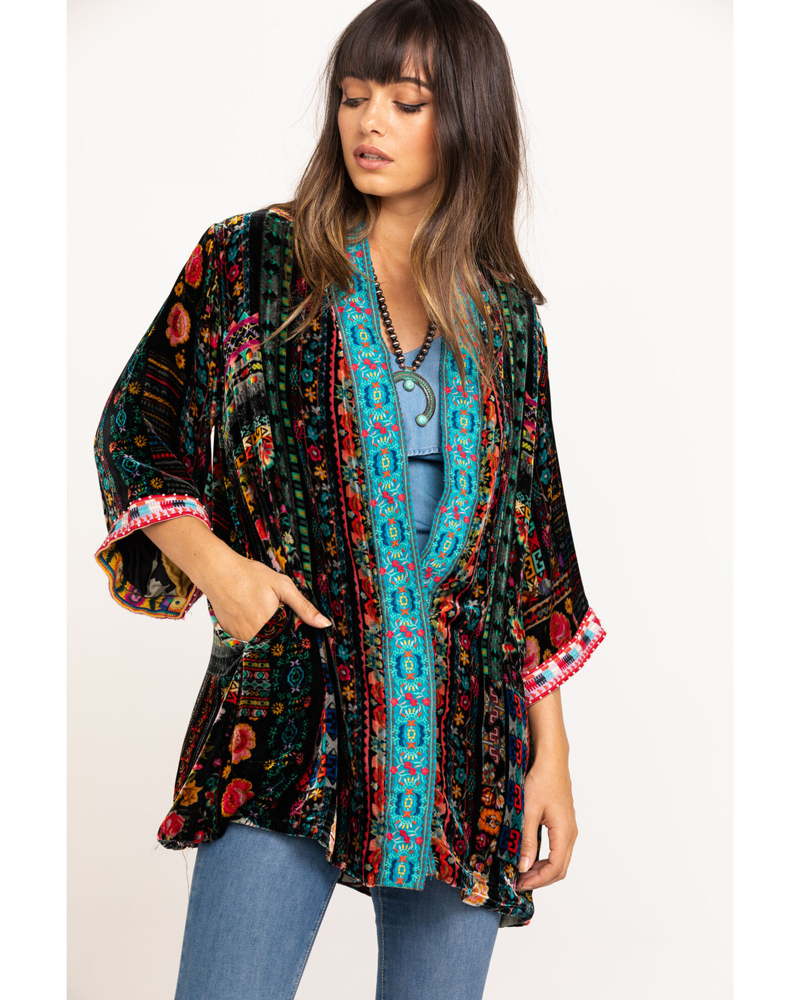 Johnny was vivian velvet kimono sales