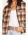 Image #3 - Ashley Women's Plaid Print Jacket, Cream/brown, hi-res