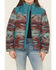 Image #3 - Ariat Girls' Southwestern Print Crius Jacket, Teal, hi-res