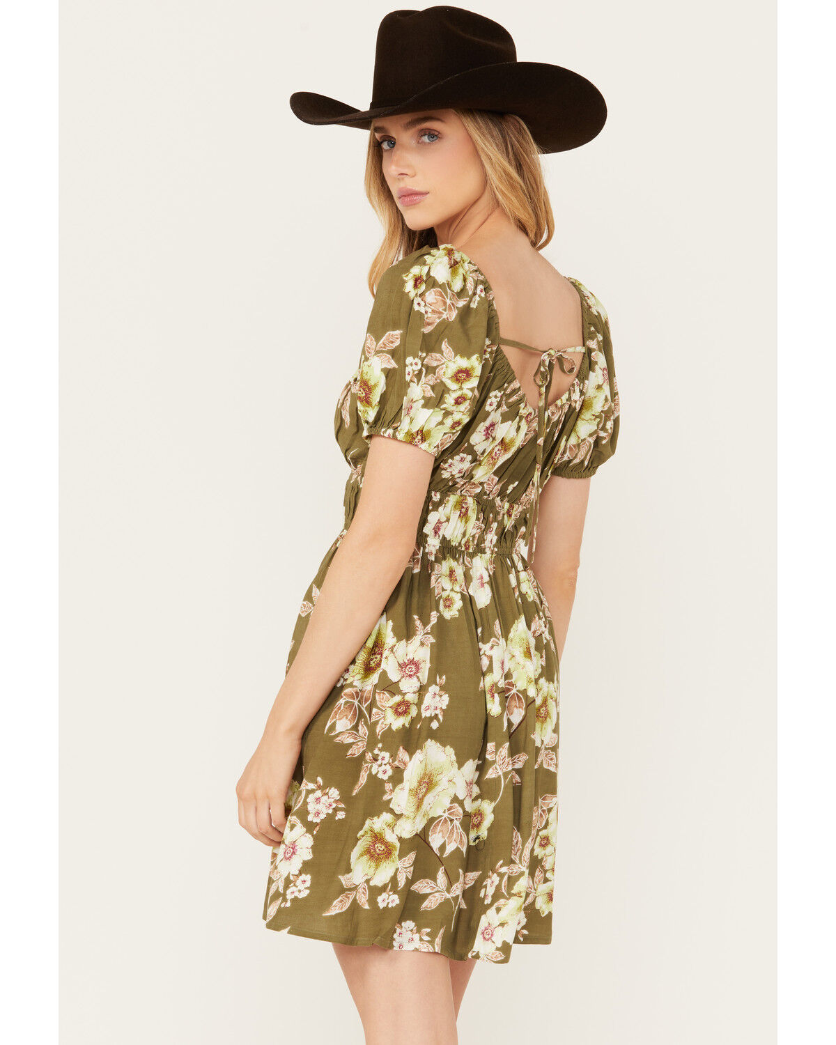 Image #4 - Band of the Free Women's Floral Print Mini Dress, Sage, hi-res