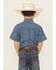 Image #4 - Ely Walker Boys' Striped Short Sleeve Pearl Snap Western Shirt, Navy, hi-res