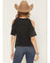 Image #4 - White Crow Women's Run Wild Cold Shoulder Short Sleeve Graphic Tee, Black, hi-res
