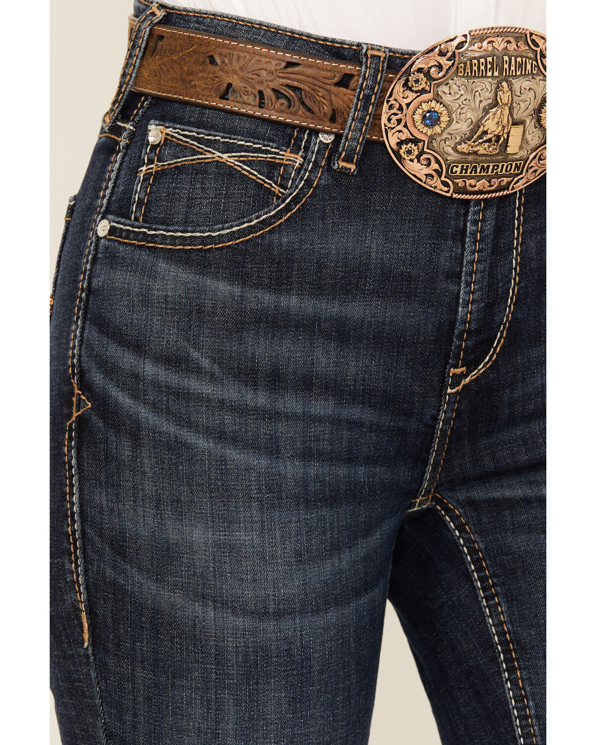Image #2 - Ariat Women's Kimber Dark Wash High Rise Slim Trouser Stretch Denim Jeans, Dark Wash, hi-res