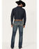 Image #3 - Cinch Men's Ian Dark Stonewash Slim Bootcut Performance Stretch Denim Jeans, Indigo, hi-res