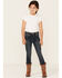 Image #1 - Silver Little Girls' Tammy Dark Wash Bootcut Jeans, Blue, hi-res
