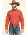 Ariat Men's Relentess Systematic Stretch Small Plaid Long Sleeve Western Shirt , Red, hi-res